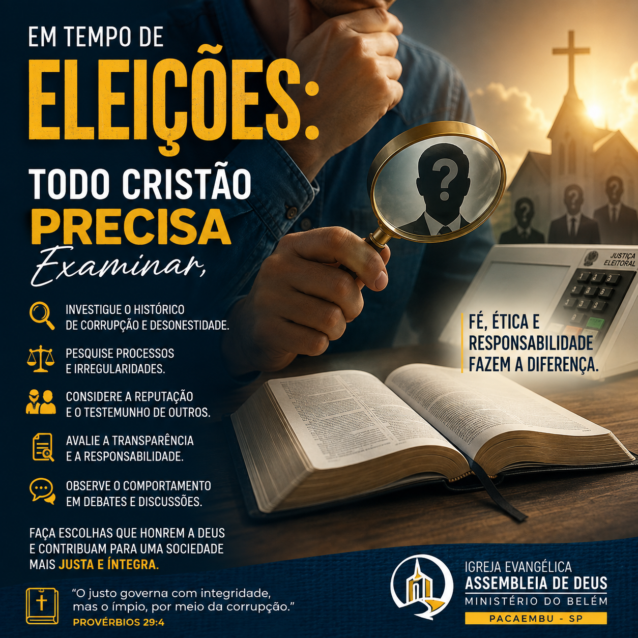 EM ÉPOCA DE ELEIÇÃO TODO CRISTÃO PRECISA...